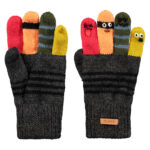 Barts - Puppeteer Gloves - Kinder Strick-Handschuhe - Anthrazit (Dark Heather)