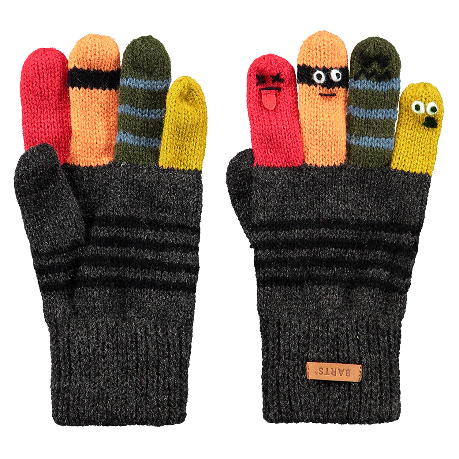 Barts - Puppeteer Gloves - Kinder Strick-Handschuhe - Anthrazit (Dark Heather)