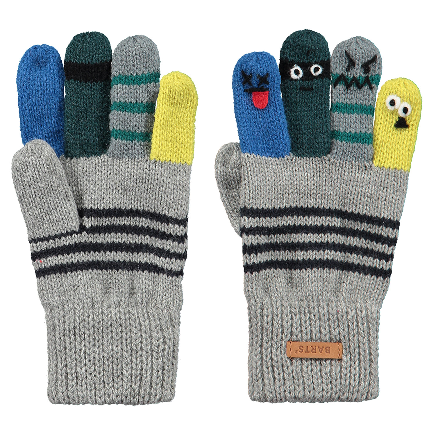 Barts - Puppeteer Gloves - Kinder Strick-Handschuhe - Grau (Heather Grey)