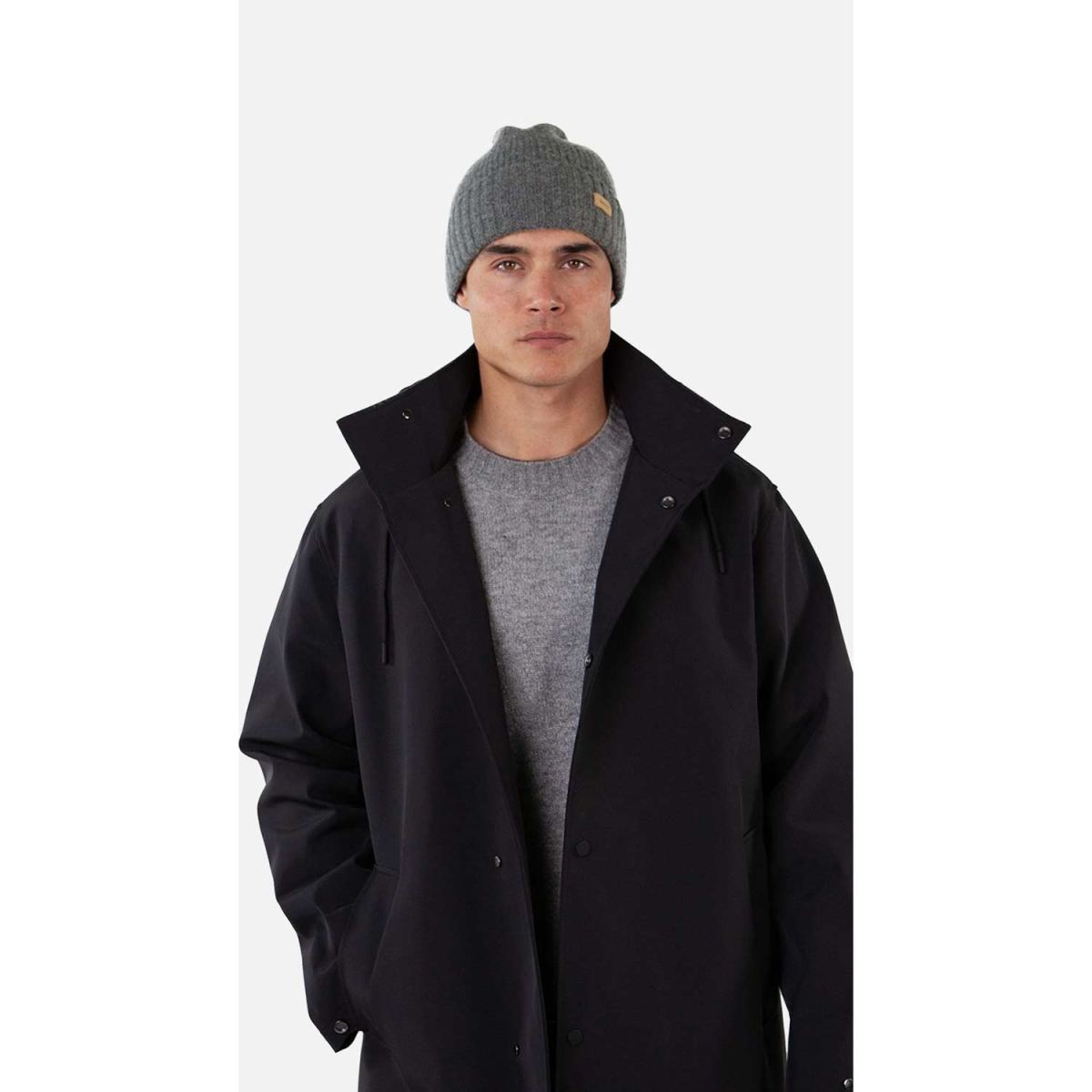 Barts - Bennot Beanie - Herren Premium Mütze aus Merinowolle - Grau (Dark Heather) – Bild 2