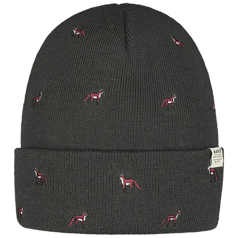 Barts - Vinson Beanie - Herren Feingestrickte Mütze mit Füchsen - Army