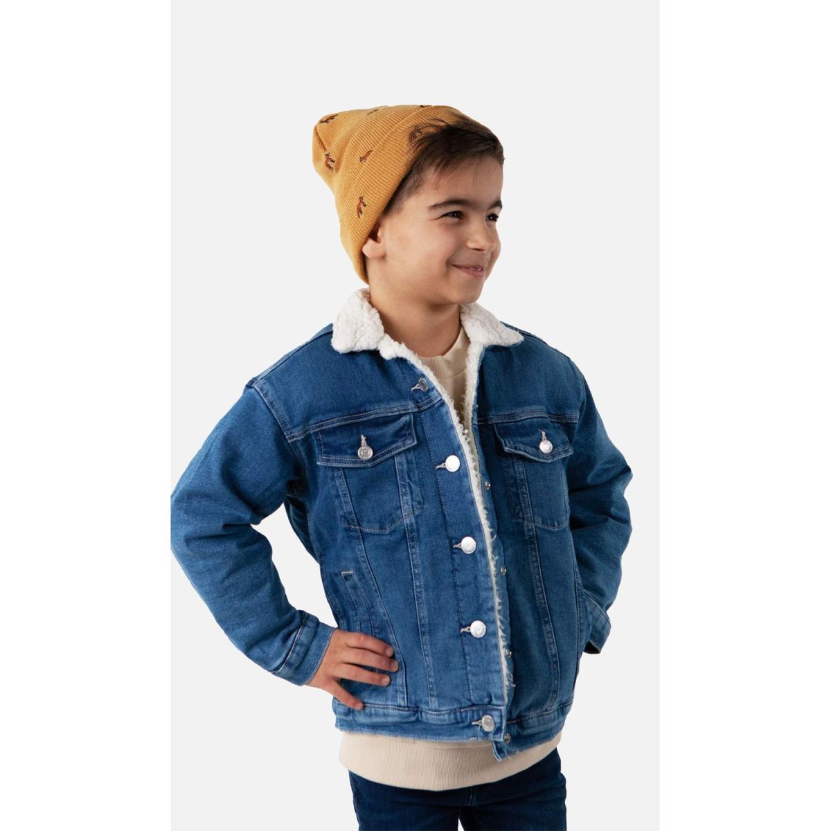 Barts - Vinson Beanie Kids - Kinder Feingestrickte Mütze - Ockergelb (Ochre) – Bild 2