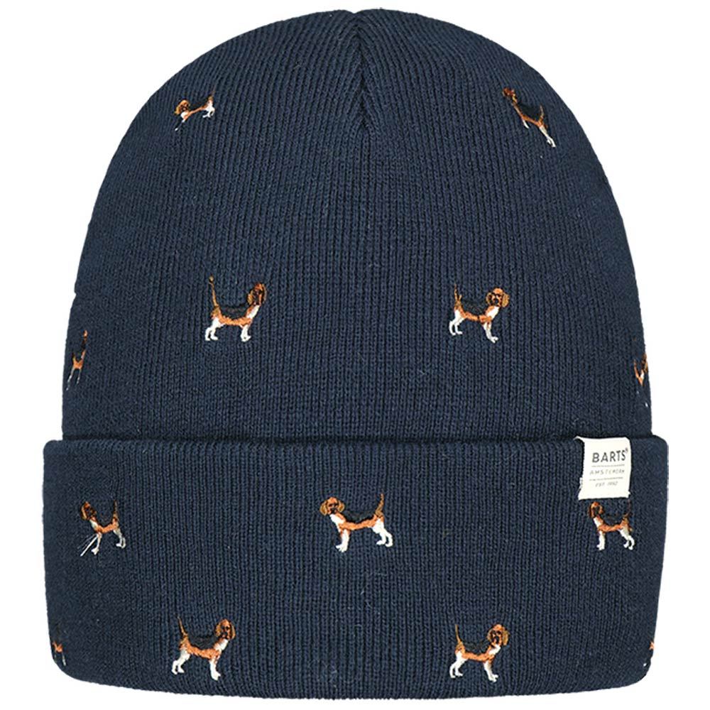 Barts - Vinson Beanie - Herren Feingestrickte Mütze mit Hunden - Dunkelblau (Navy)