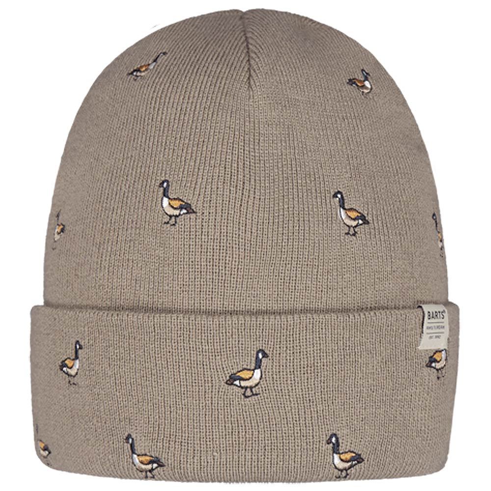 Barts - Vinson Beanie - Herren Feingestrickte Mütze mit Enten - Taupe