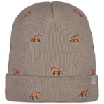 Barts - Vinson Beanie Kids - Kinder Feingestrickte Mütze mit Füchsen - Taupe