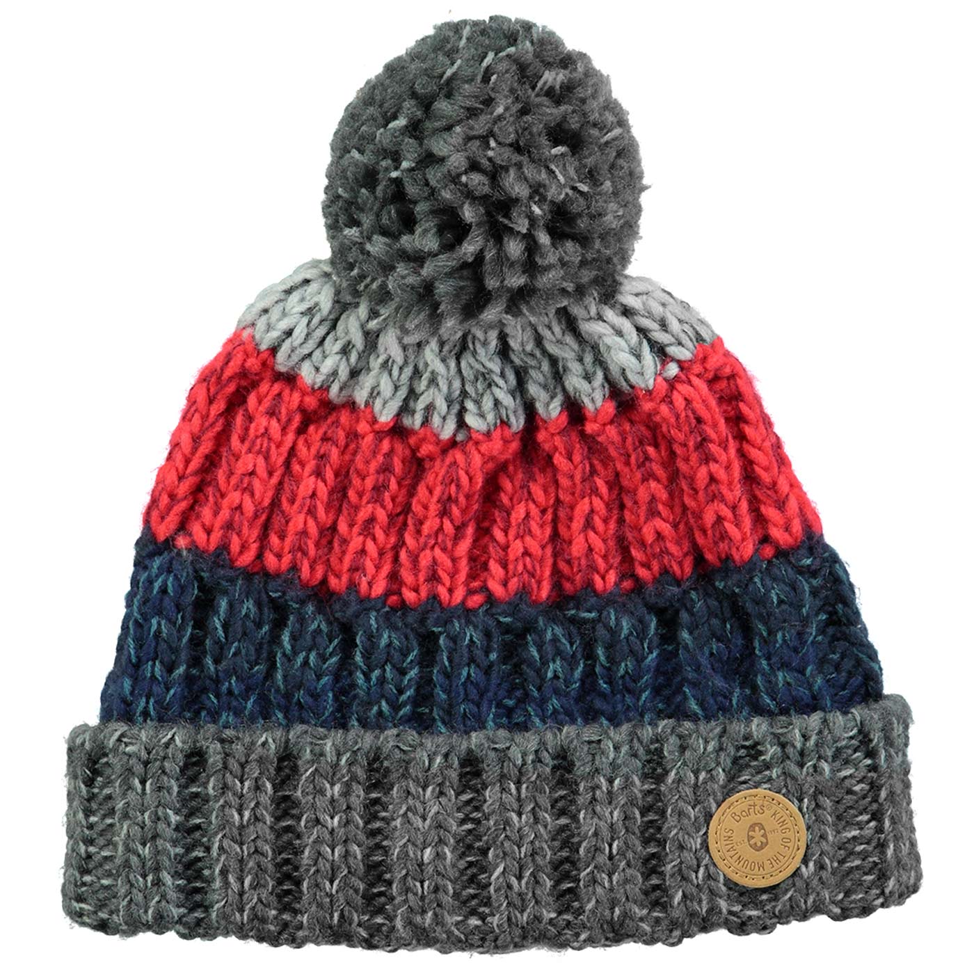Barts - Wilhelm Beanie Boys - Jungen Wintermütze - Anthrazit/Blau/Rot (Anthracite)