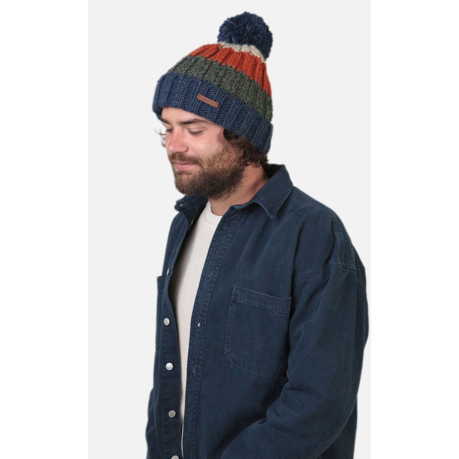 Barts - Wilhelm Beanie - Herren Wintermütze - Blau/Grün/Rost (Blue) – Bild 2
