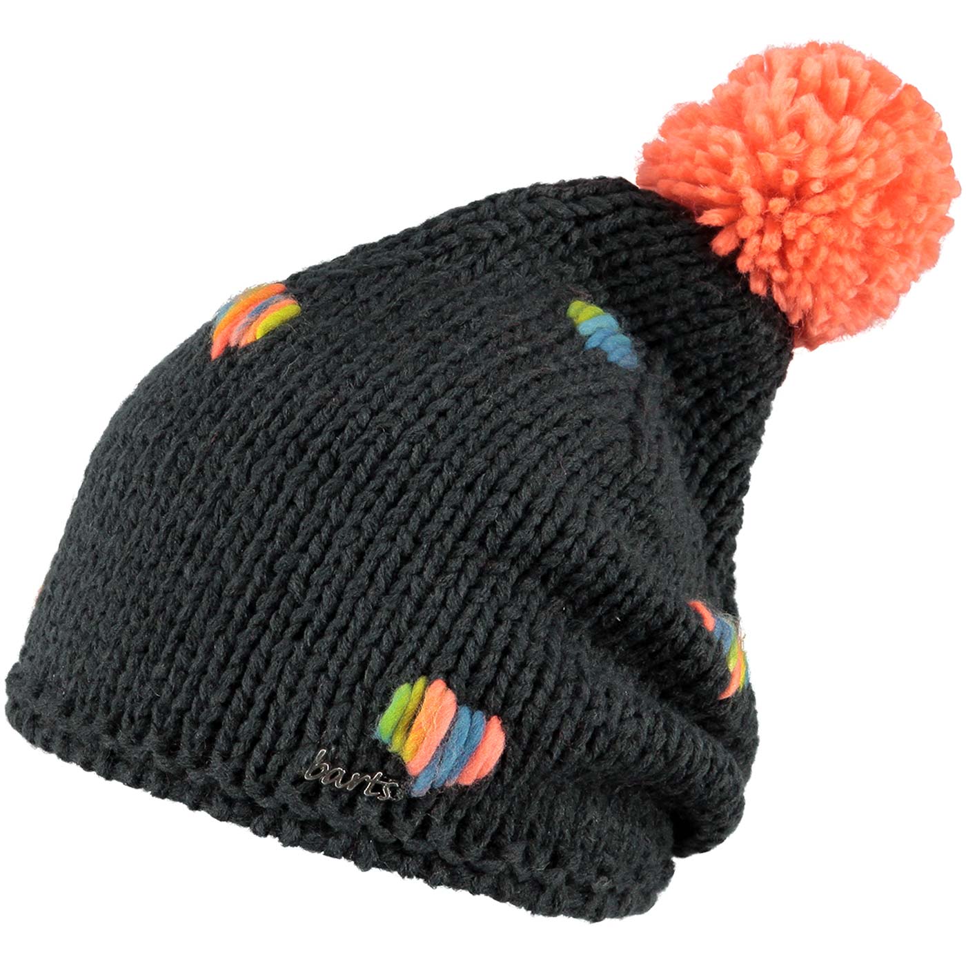 Barts - Zelda Beanie - Kinder Wintermütze - charcoal/orange (charcoal)