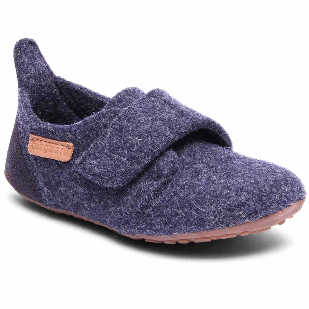 Bisgaard - Casual Wool - Kinder Wollfilz-Hausschuhe - Dunkelblau (Blue)