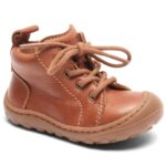 Bisgaard - Gerle Lace - Baby Leder-Lauflernschuhe zum Schnüren - Braun (Cognac)