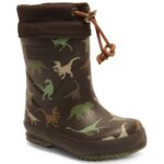 Bisgaard - Thermo Rubber Boots - Kinder Gummistiefel mit Warmfutter - Dunkelbraun (Brown Dino)