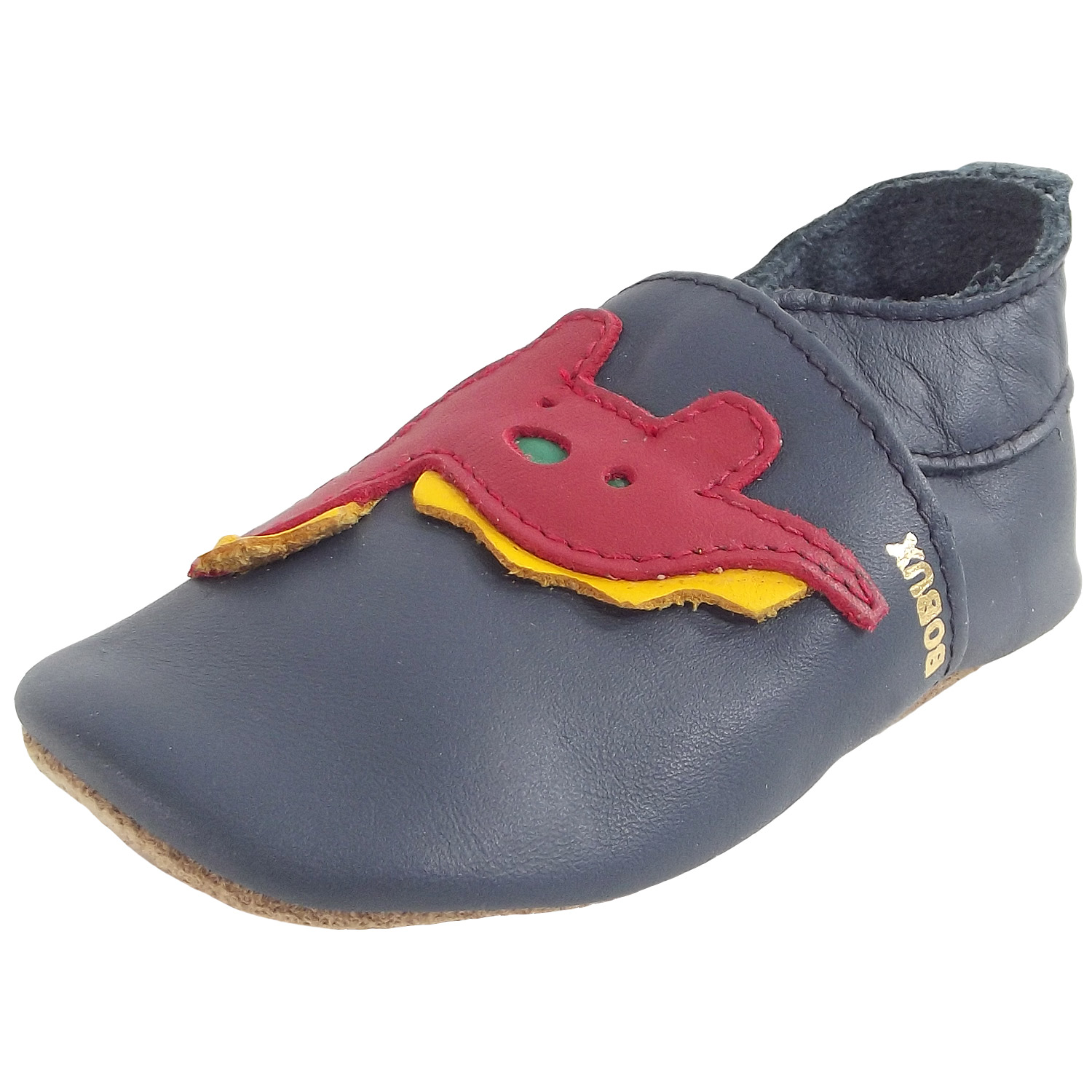 Bobux - Dinosaur Dinosaurier - Baby Krabbelschuhe - dunkelblau (navy)