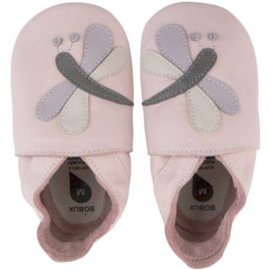 Bobux - Soft Soles Dragonfly - Kleinkinder Weichsohlige Leder-Krabbelschuhe - Rosa/Libelle (Blossom)