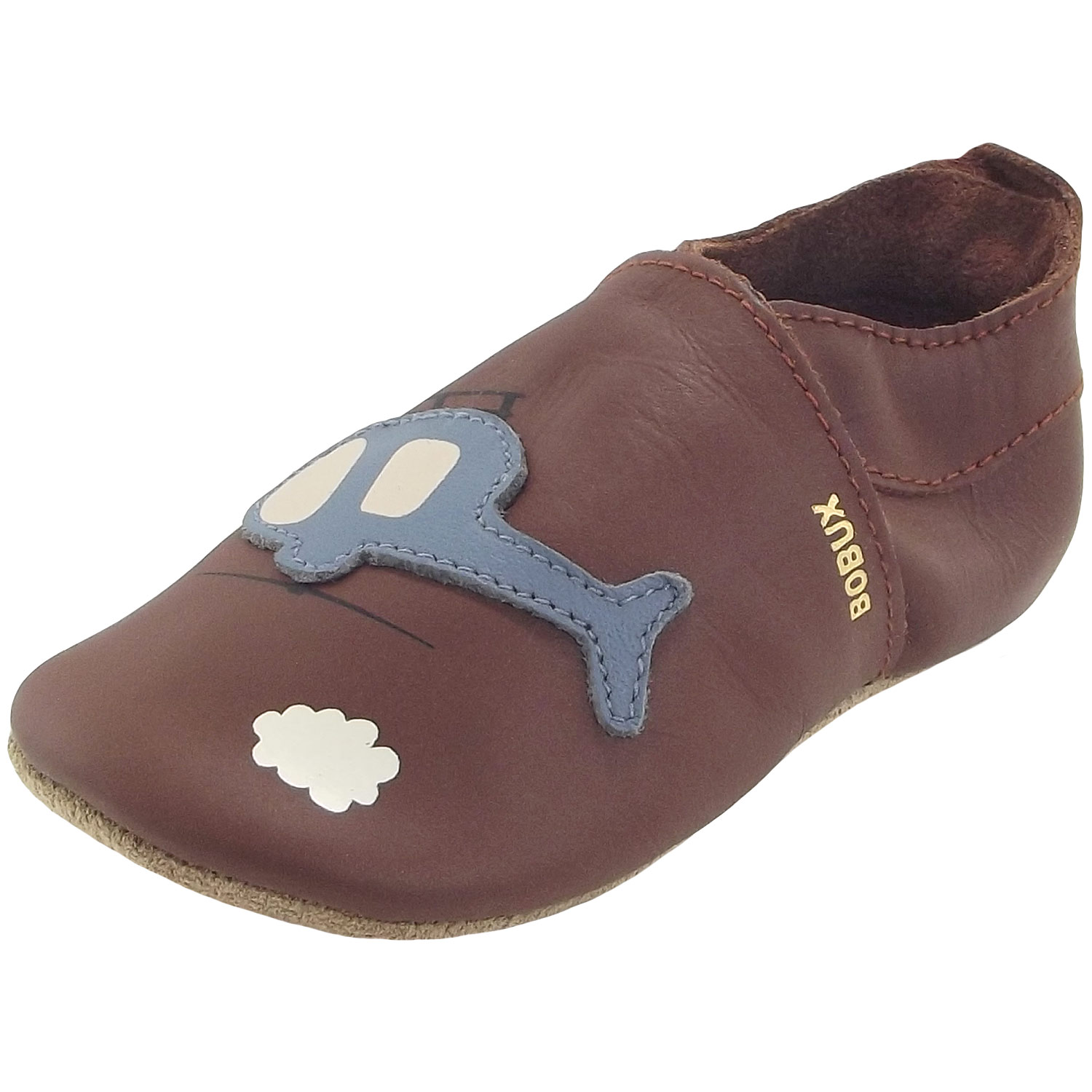 Bobux - Helicopter - Baby Krabbelschuhe - Braun (Toffee)