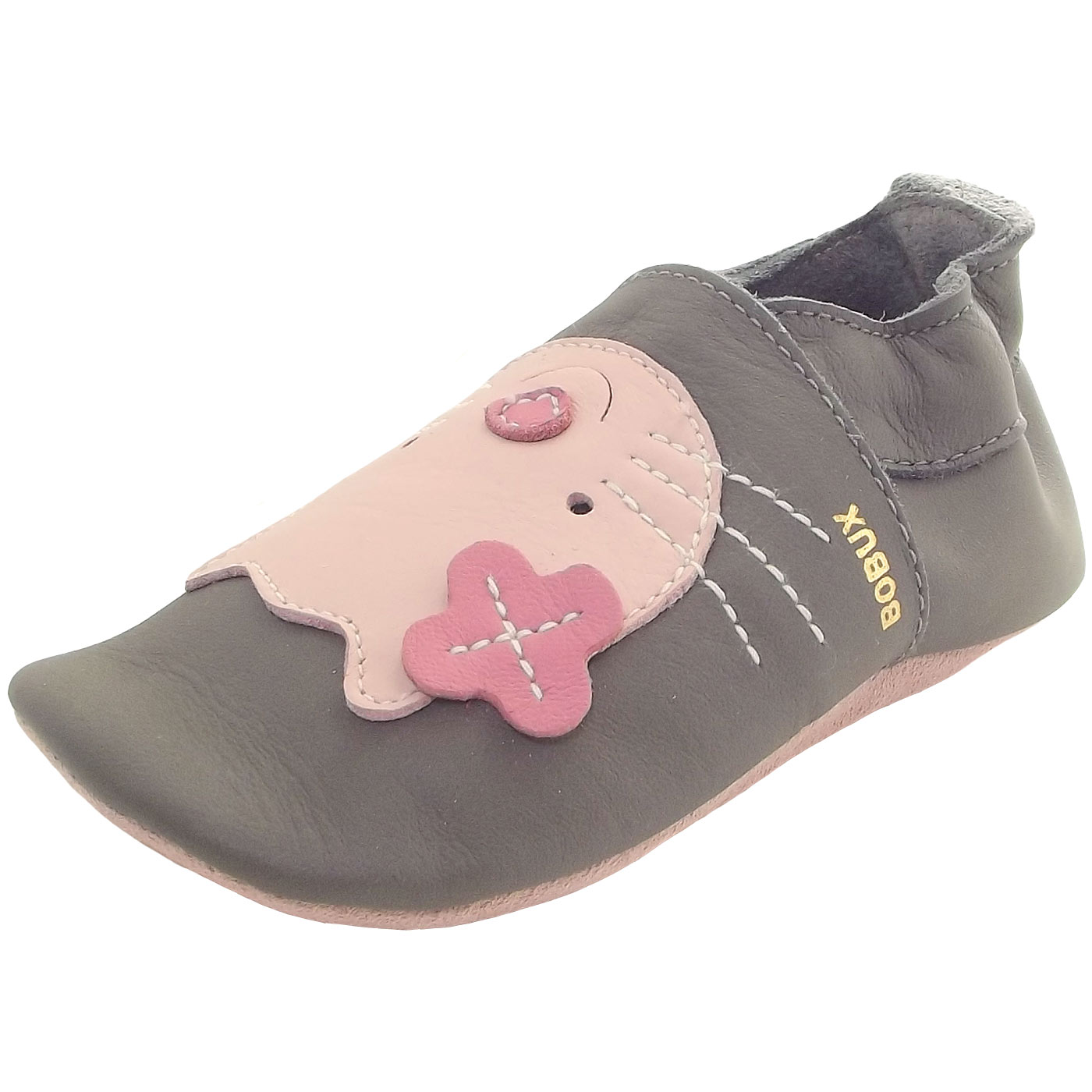 Bobux - Grey Kitten - Baby Krabbelschuhe - grau/grau