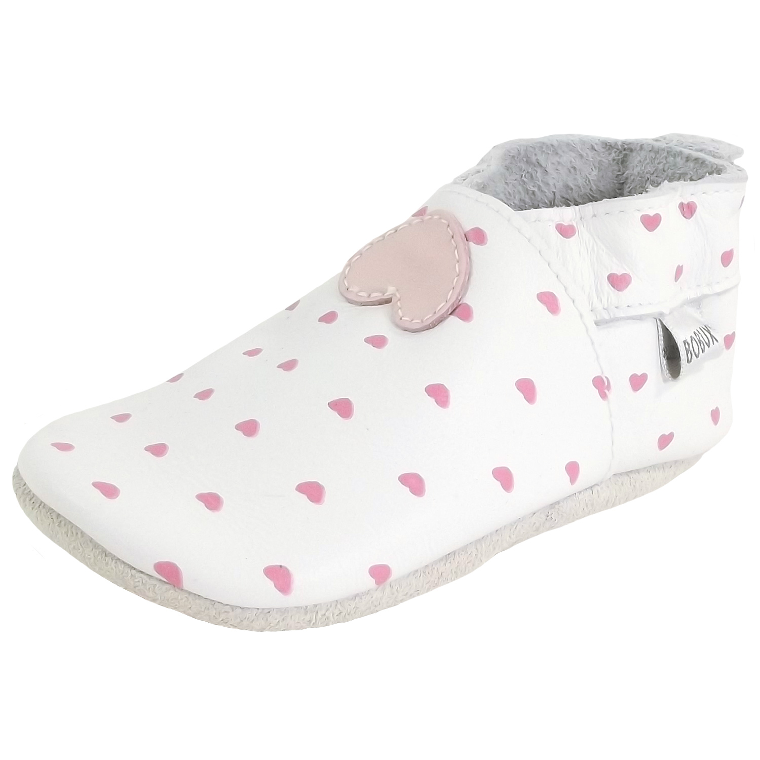 Bobux - Herz Blossom Hearts - Baby Krabbelschuhe - Weiß (White)