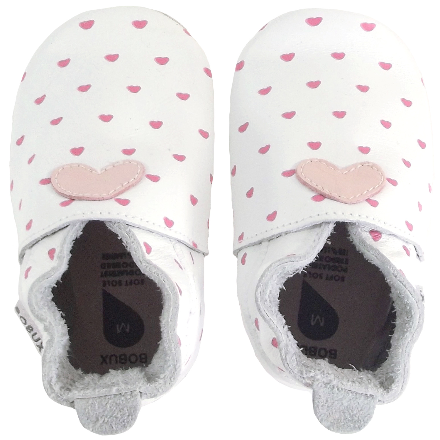 Bobux - Herz Blossom Hearts - Baby Krabbelschuhe - Weiß (White) – Bild 2