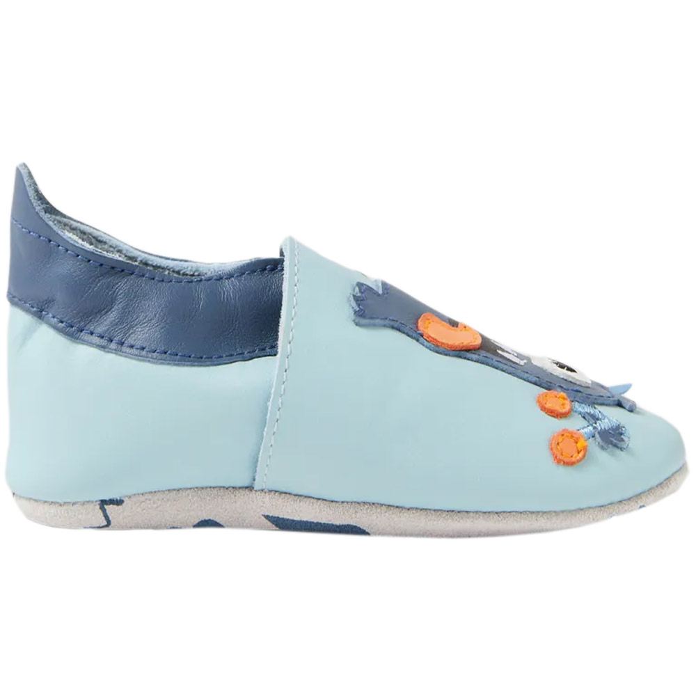 Bobux - Soft Sole Messy Monster - Kleinkinder Krabbelschuhe aus Leder - Hellblau (Celestial Blue) – Bild 3