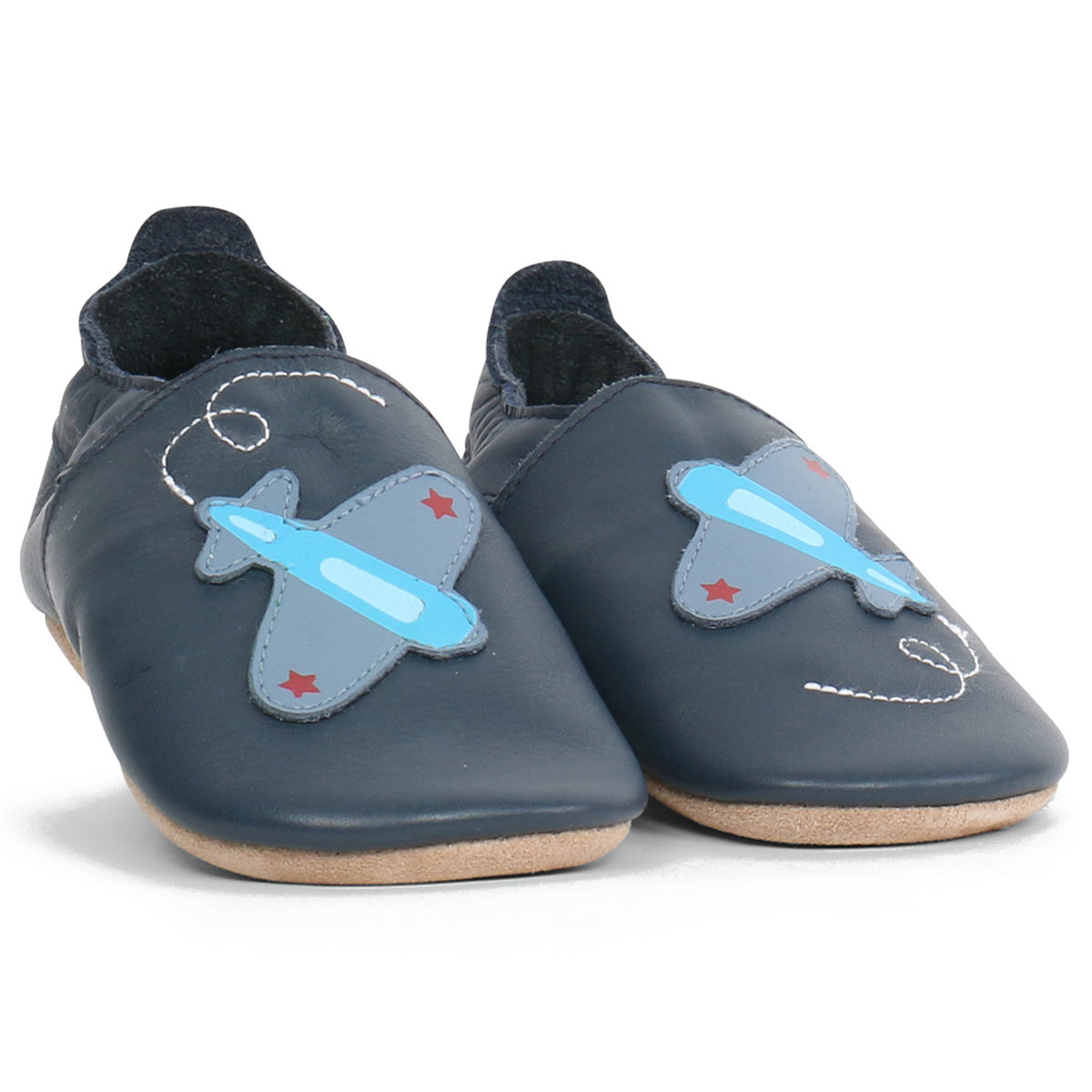 Bobux - Plane - Kleinkinder Leder-Krabbelschuhe - Dunkelblau/Flugzeug (Navy) – Bild 2