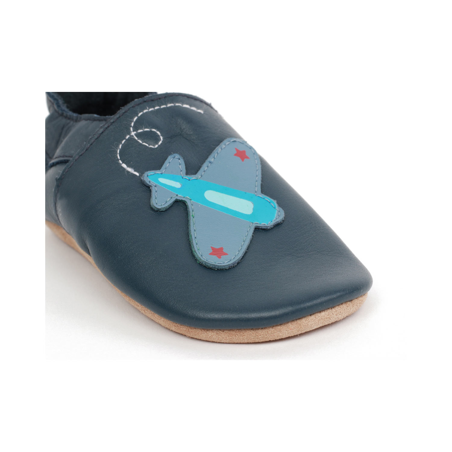 Bobux - Plane - Kleinkinder Leder-Krabbelschuhe - Dunkelblau/Flugzeug (Navy) – Bild 3