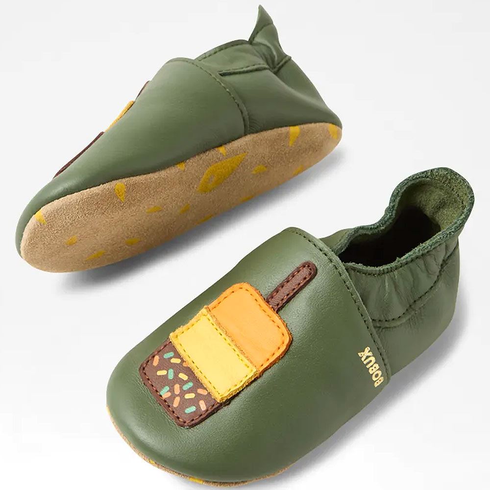 Bobux - Soft Sole Ice Lolly - Kleinkinder Krabbelschuhe mit Eislutscher-Motiv - Grün (Chive) – Bild 3