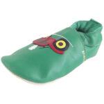 Bobux - Tractor Traktor - Baby Krabbelschuhe - Grün (Emerald)