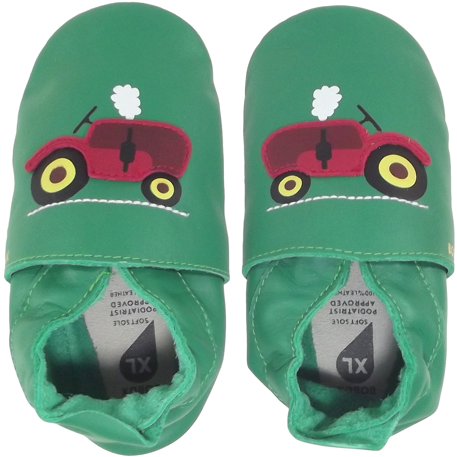 Bobux - Tractor Traktor - Baby Krabbelschuhe - Grün (Emerald) – Bild 2