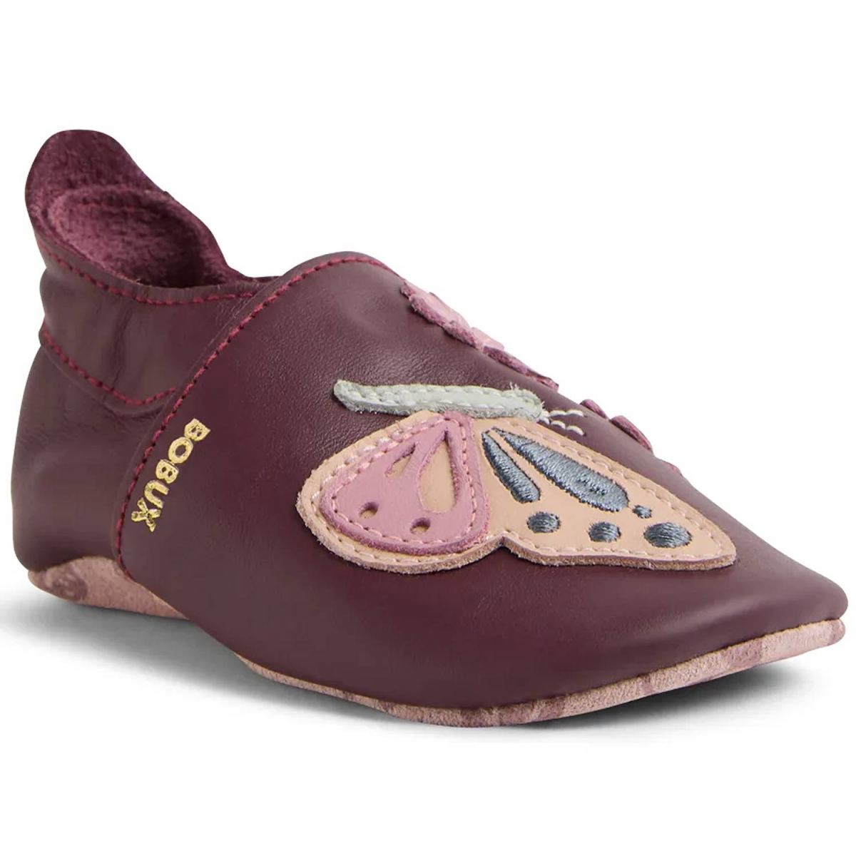 Bobux - Soft Sole Athalia - Mädchen Krabbelschuhe mit Schmetterling - Violett (Fig) – Bild 2