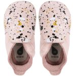 Bobux - Soft Soles Spekkel - Baby Weichsohlige Leder-Krabbelschuhe - Rosa/Farbklexxer