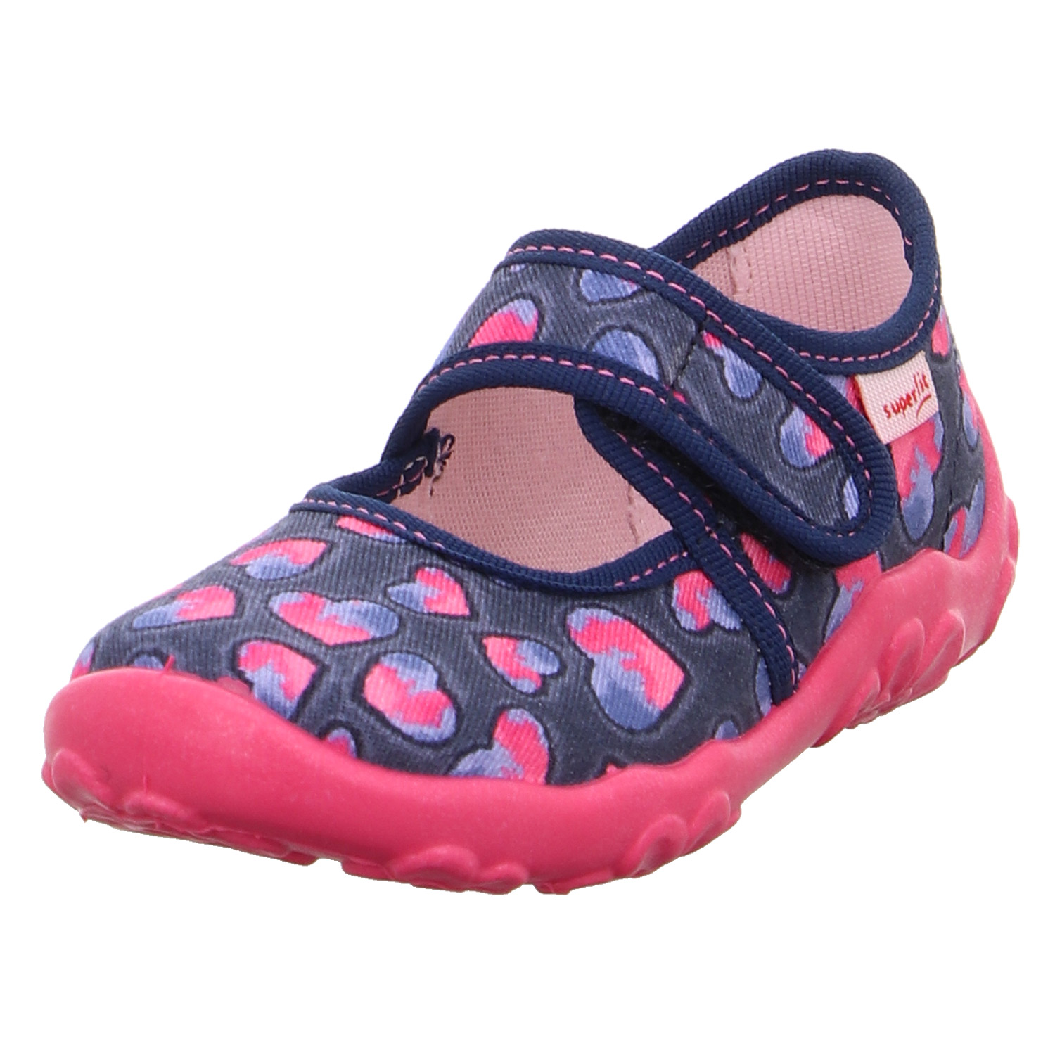 Superfit - Bonny - Mädchen Hausschuhe - Blau/Herzen (Water Kombi) – Bild 2