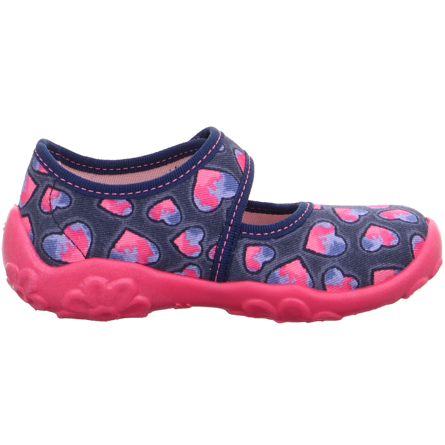 Superfit - Bonny - Mädchen Hausschuhe - Blau/Herzen (Water Kombi) – Bild 3