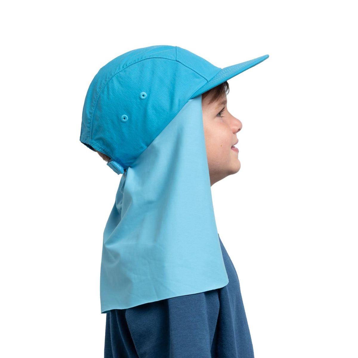 Buff - Desert Cap Kids - Kleinkinder Nackenschutz-Kappe - Azurblau (Solid Azure) – Bild 3