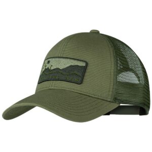 Buff - Explore Trucker Cap - Unisex Klassiker-Kappe - Dunkelgrün (Wate Forest)