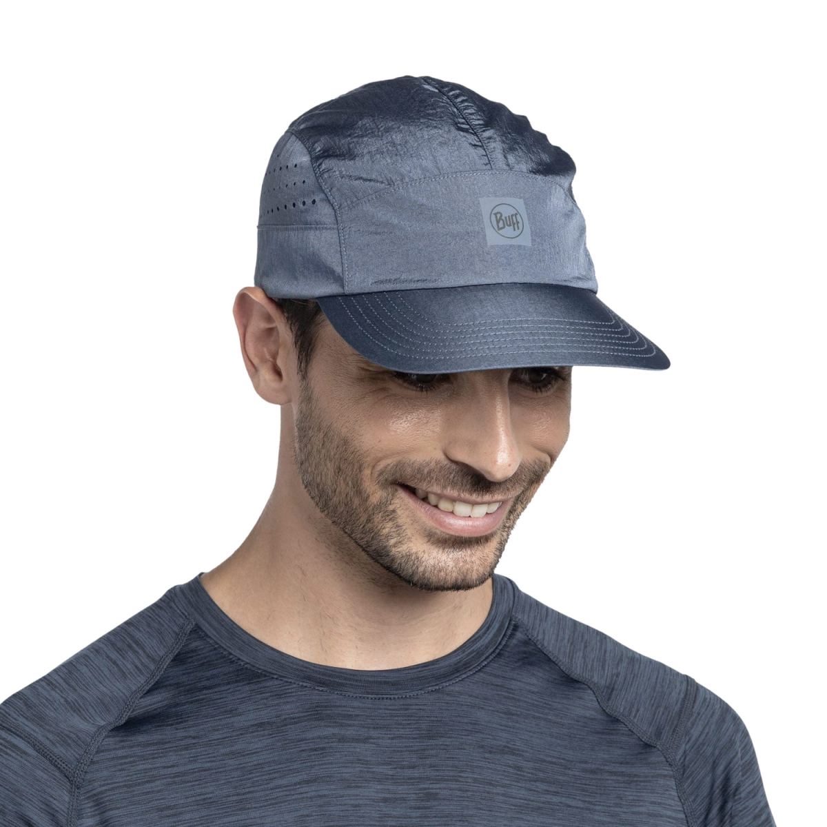 Buff - Speed Cap - Unisex Laufkappe - Graublau (Solid Ash) – Bild 3