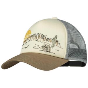 Buff - Trucker Cap - Herren Klassiker-Kappe - Creme/Beige/Grau (Lach Multi)