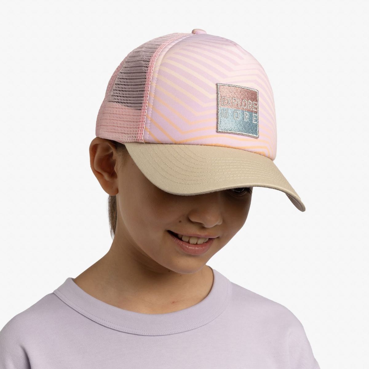 Buff - Trucker Cap Youth - Mädchen Klassiker-Kappe - Beige/Rosa (Katsy Orchid) – Bild 3