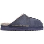 Canada Snow - Edmonton Slippers - Herren Pantoffel aus Lammfell - Blau (Marino)