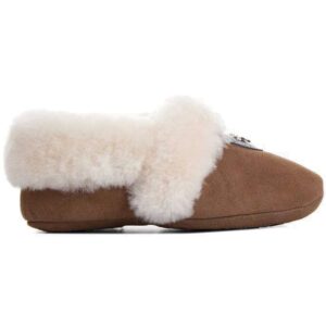 Canada Snow - Regina - Damen Lammfell-Slipper mit Gummipads - Braun (Chestnut)