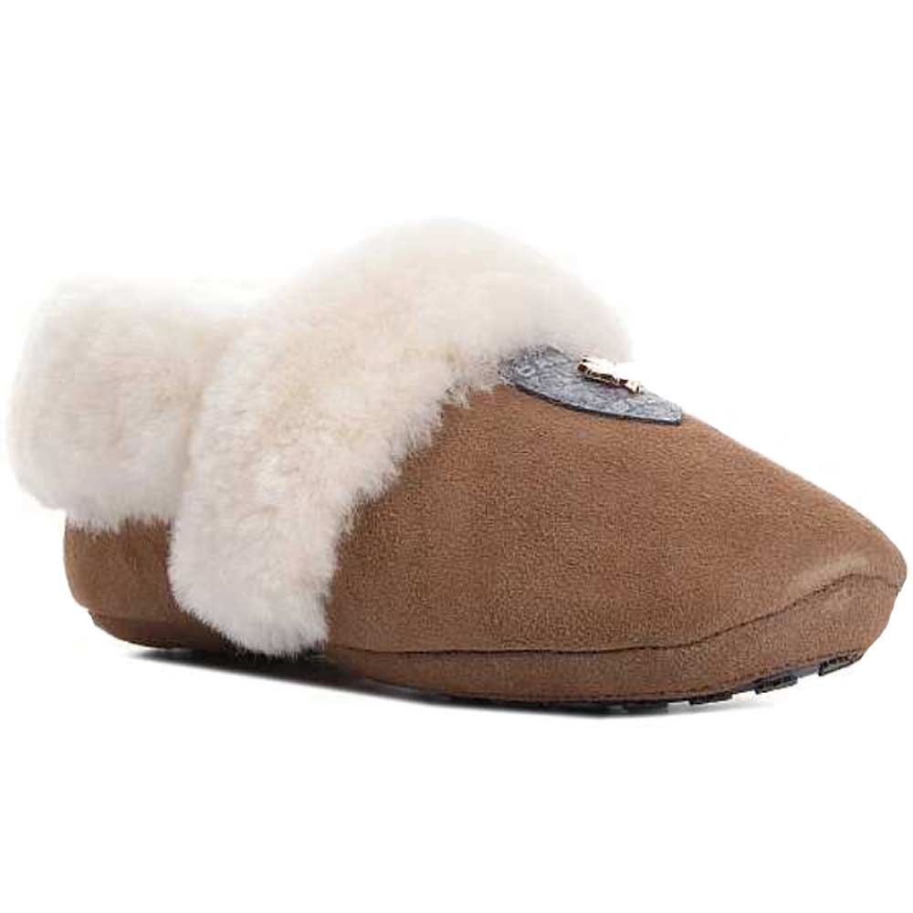 Canada Snow - Regina - Damen Lammfell-Slipper mit Gummipads - Braun (Chestnut) – Bild 3