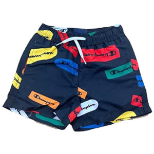 Champion - Beach Shorts Logo Allover - Jungen Badehose - Dunkelblau (NNY/Allover)