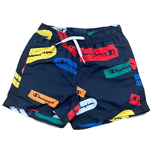 Champion - Beach Shorts Logo Allover - Jungen Badehose - Dunkelblau (NNY/Allover)