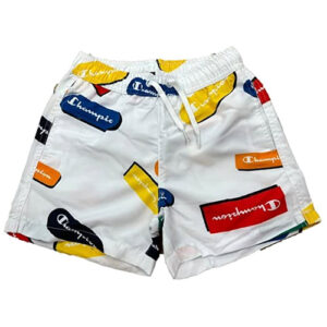 Champion - Beach Shorts Logo Allover - Jungen Badehose - Weiß (WHT/Allover)