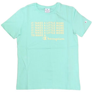 Champion - Crewneck T-Shirt - Damen Baumwolle-Shirt - Türkis (CBG)