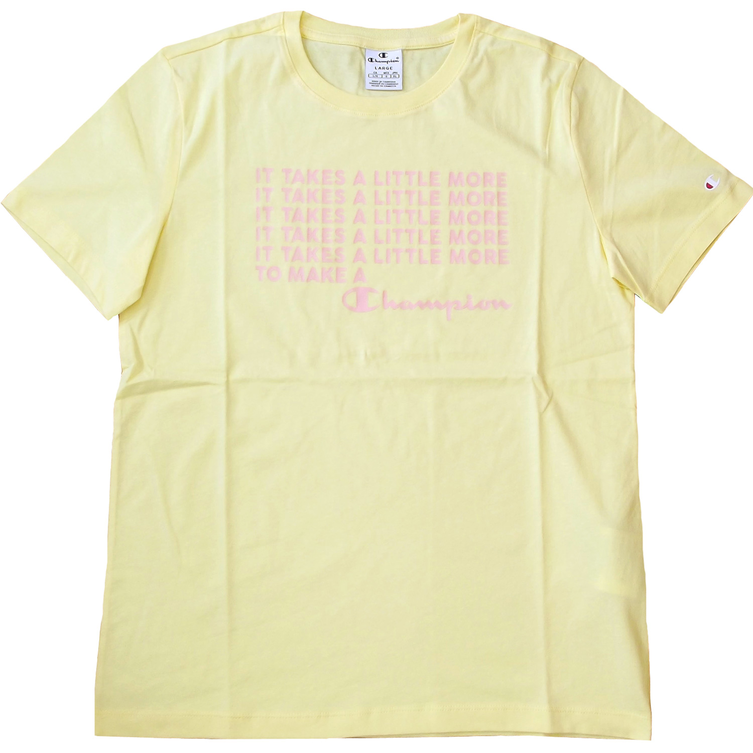 Champion - Crewneck T-Shirt - Damen Baumwolle-Shirt - Banana (BAN)
