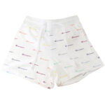Champion - Shorts Allover Logo - Damen Baumwolle-Hose - Weiß (WHT/A)