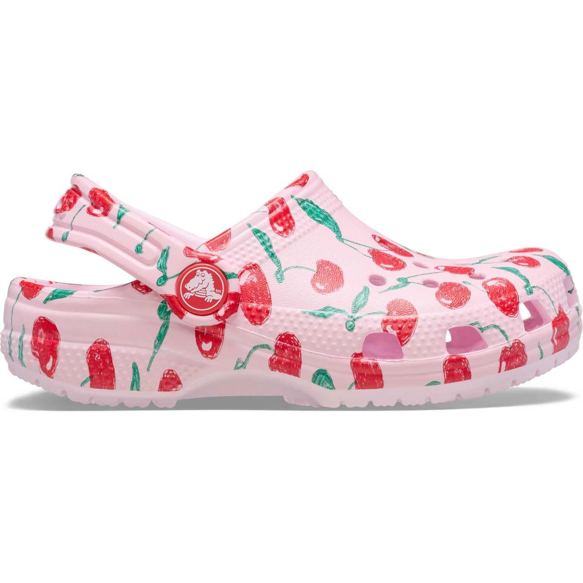Crocs - Classic Fresh Fruits Clog Kids - Mädchen Pantoffel-Sandale mit Kirshen - Pink Milk