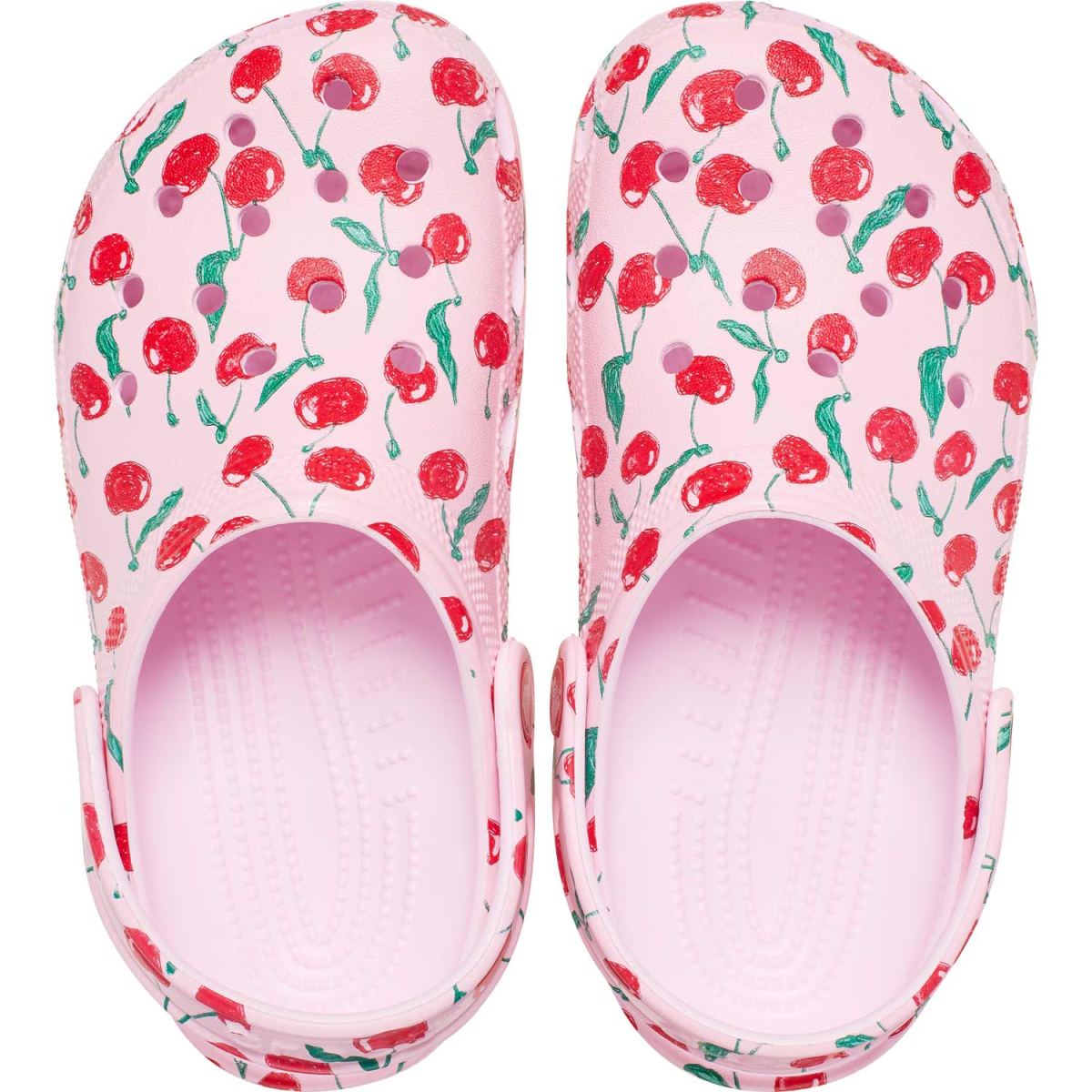 Crocs - Classic Fresh Fruits Clog Kids - Mädchen Pantoffel-Sandale mit Kirshen - Pink Milk – Bild 4