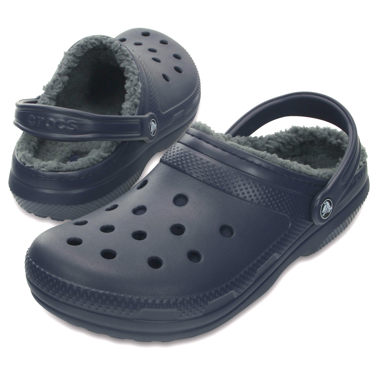 Crocs - Classic Lined - Unisex Clogs mit Futter - Navy/Charcoal – Bild 3