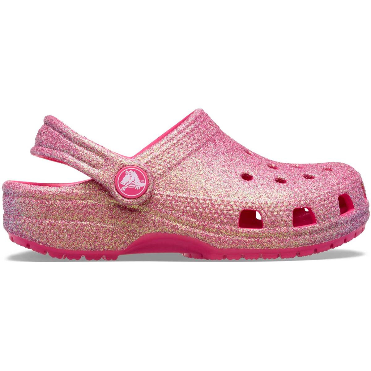Crocs - Classic Glitter Kids - Mädchen Glitzer-Clogs - Pink/Glanz (Dragon Fruit)