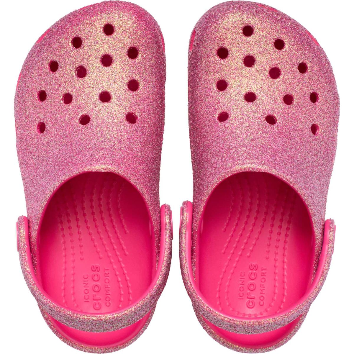 Crocs - Classic Glitter Toddler - Kleinkinder Glitzer-Clogs - Pink/Glanz (Dragon Fruit) – Bild 4